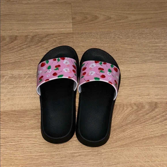 Pink Cherry Kids Slide Sandals - Picture 2 of 4